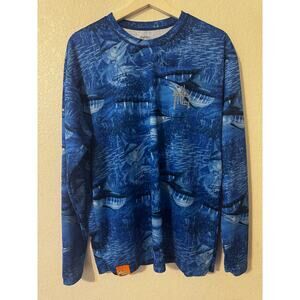 Guy Harvey Men's Long Sleeve T-Shirt Camo by‎ AFTCO Size L (44 Inch Chest)